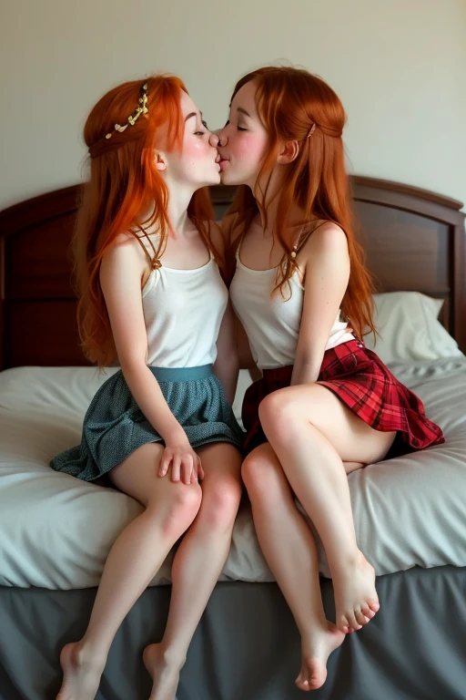 2sexy,2naked ,2skinny girsl)(dynamic angle:1.1),in the beach, ginger hair, freckles, sad, soft, masterpiece, volumetric light, best quality, complimentary colors, dramatic lighting, intricate details, subsurface scattering,2 lesbian girls ((naked full body))kissing on the bed 2 lesbian girls ((naked full body))kissing on the bed