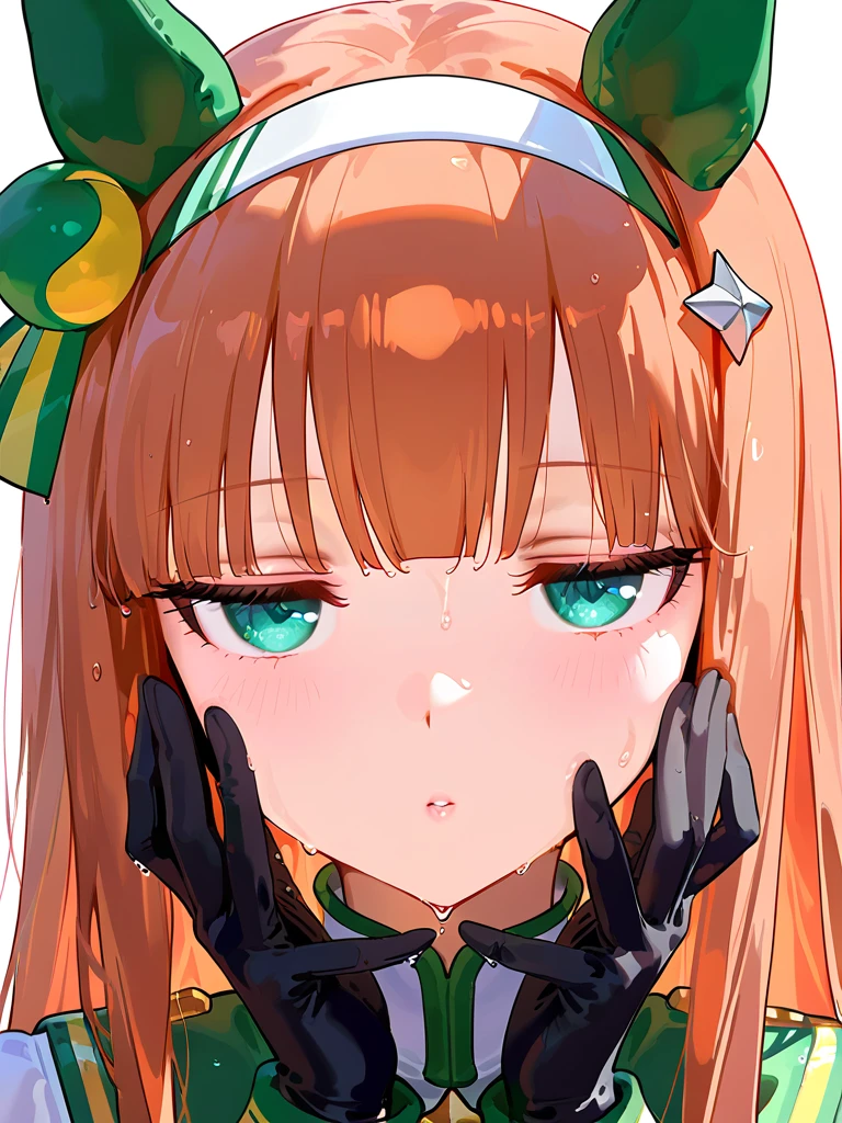 (highest quality:1.4, masterpiece, 4K, get used to it), NSFW，masterpiece, highest quality, High resolution，Suzuka_\(umamusume\),sex，Blowjob，crying face，Holding a penis in your mouth，suck dick deep in throat，Ejaculated in the mouth，cough，Semen is dripping from the mouth，very fine eyes, shining eyes, highest qualityのデジタルアート,