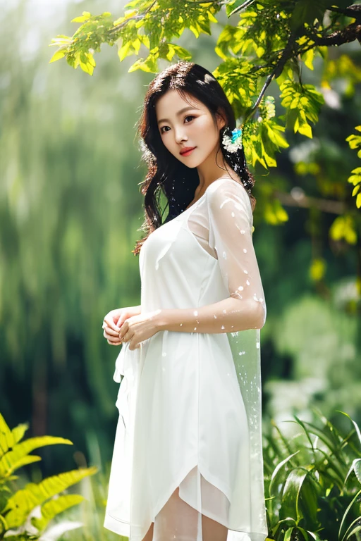 (masterpiece、high-level image quality、best art)、white flame、youthfulness、Young Japan、twilight、perfect anatomia、Beautiful limbs、love、Dreaminess、Image Video、Refreshing breeze、soft sunlight、Sunny slope、