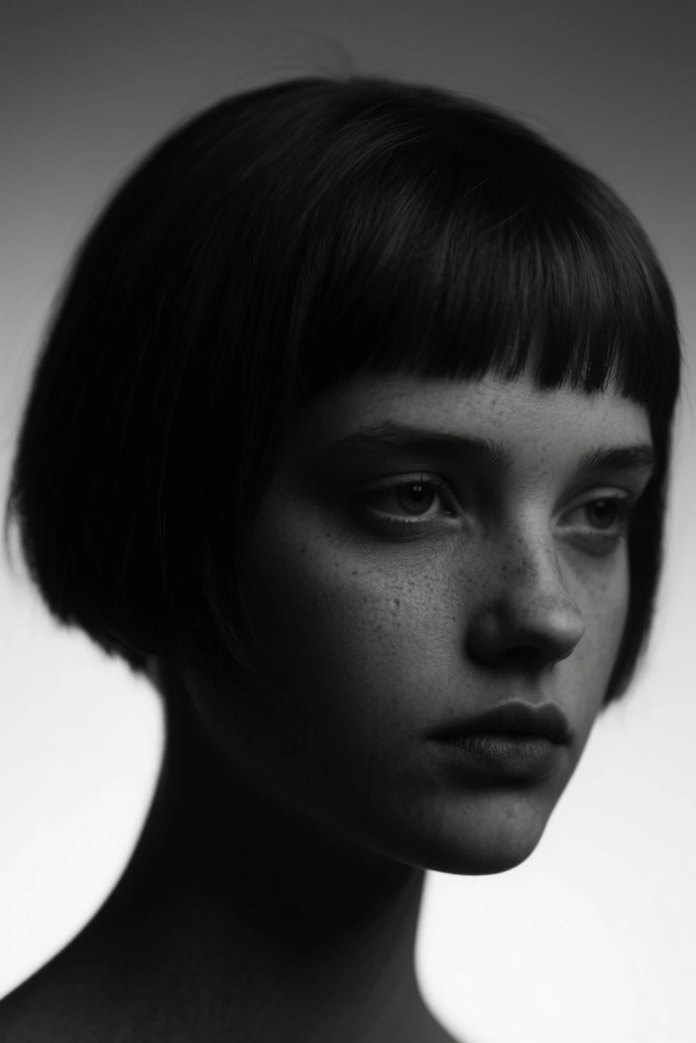 A radiant creation by jeanloup sieff portraying a a Radiant young lady looking like elearob1