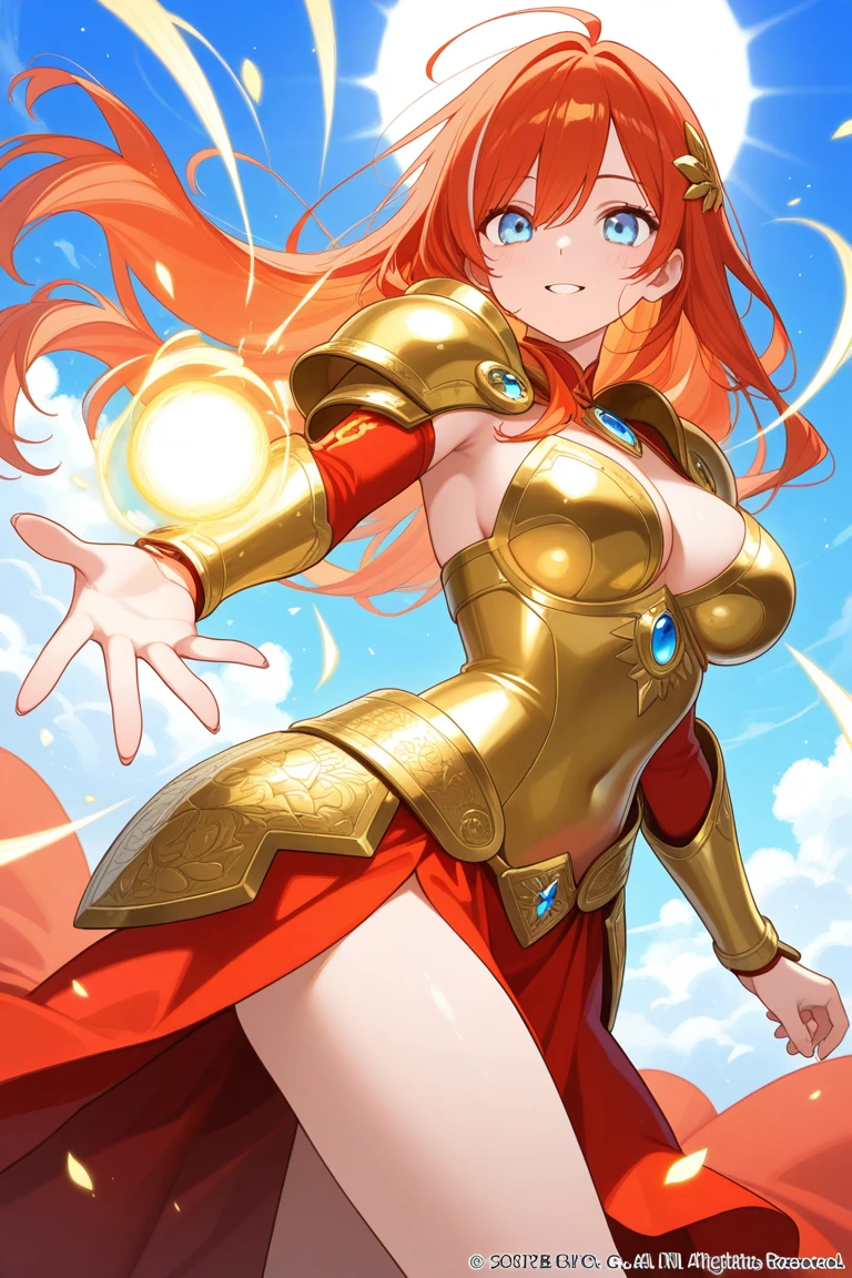 Close up portrait of woman in black bikini holding sword, knights of zodiac girl, portrait knights of zodiac girl, Woman with short red hair, Brown-eyed woman, Muscular woman, feminine and muscular, In garnet armor, Bikini Armor Girl, Woman in belly button costume, huge tit, with large breasts, oppai, seductive princess knight, Smooth Anime CG Art, Princess Knight, princess intergalactica, big muscle, Princess of Garnet, Garnet reflective armor, digital manga art, High quality anime art style,