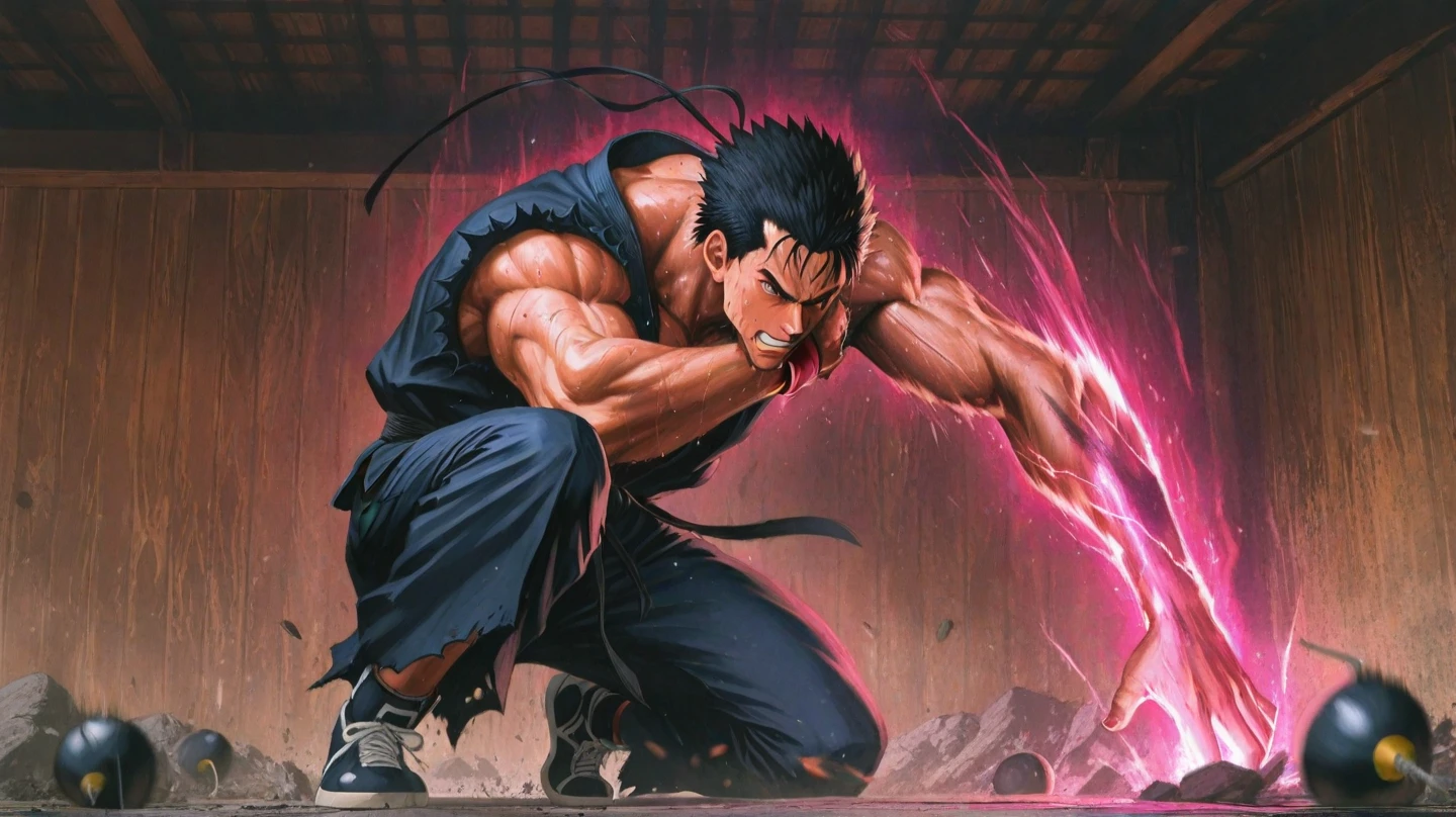 1boy young, male focus, injury,
dragon ball dash and jujutsu kaisen,electricity,, masterpiece, best quality, very aesthetic, absurdres