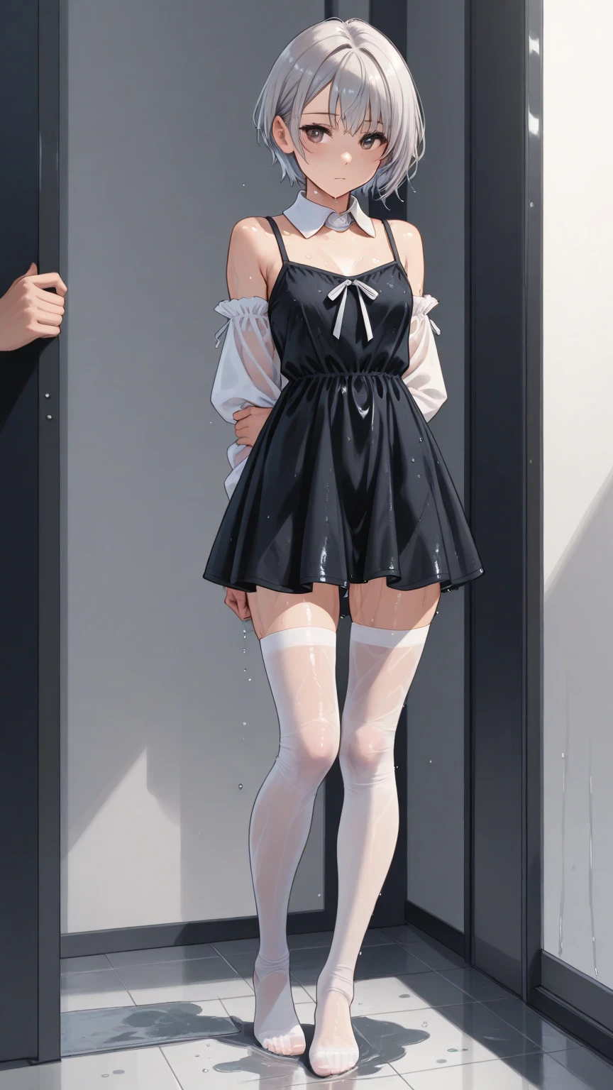 Bela garota indiana, 14 anos, Tiny dress, dark pantyhose, seios pequenos, lindos seios boca pequena, Pernas lindas, corpo de modelo, botinha de salto, eyeglass