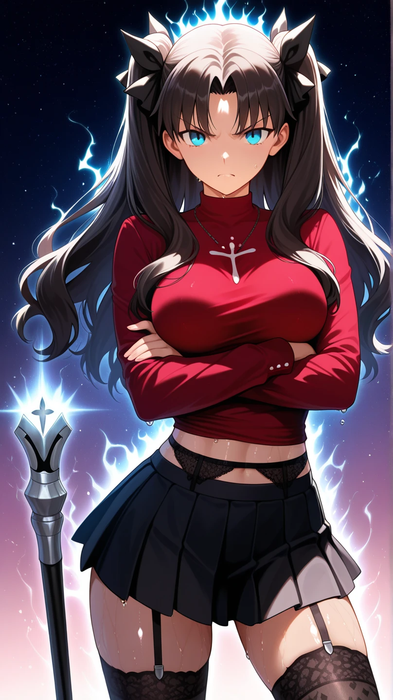 ((portrait, ( tohsaka rin, ) )), open clothes, ((upper body) ), ((thick thighs) ), ((close-up) ), (((masterpiece) )), (highest quality) , ((perfect face) ), very deep eyes, (cinematic lighting) , detailed eyes, best quality, sidelight, highres, (intricate details) , detailed finger, (illustration:1.1) , highres, (beautiful face:1.15) , trending on artstation, superb, 8k wallpaper, extremely detailed, intricate, award-winning, hyper-detailed, photorealistic background, (fate \(series\) ),