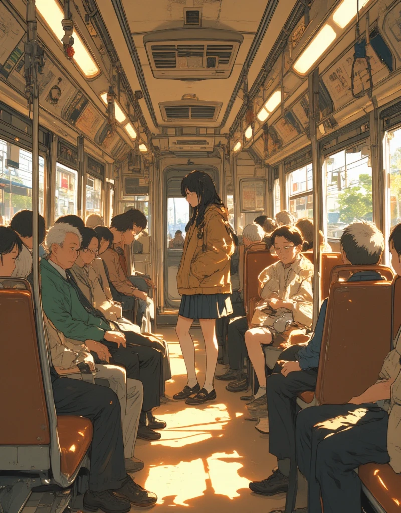 I'm in bus, animation, moon, stars.