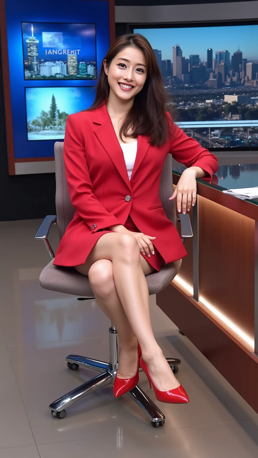 mulher arafed sentada em uma cadeira em um vestido vermelho, sentado em cadeira de madeira, sentado em uma cadeira, sentado na cadeira, sentado em um banquinho, sentado em uma cadeira, Sentado na cadeira, Alanis Guillen, Assento em uma cadeira, fernanda suarez, Karla Ortiz, imagem promocional, usando um vestido vermelho, andrea rocha, Magali