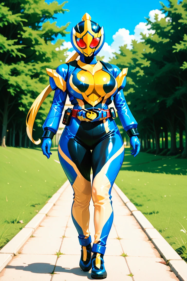 A busty girl muscle cosplay power rangers character wearing helmet,bigtits giganticboobs,busty,bigass,very detailed skin texture, background cyberpunk