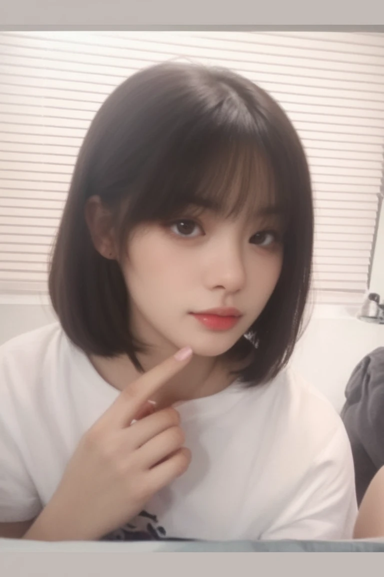 Close-up of a young girl with cat ears on her head, small heart - shaped face, Ruan cute vtuber, wan adorable korean face, ulzzangs, with round face, Young and cute face, young lovely Korean faces, She has a cute face, round cheeks, young cute wan asian face, with cute - fine - face