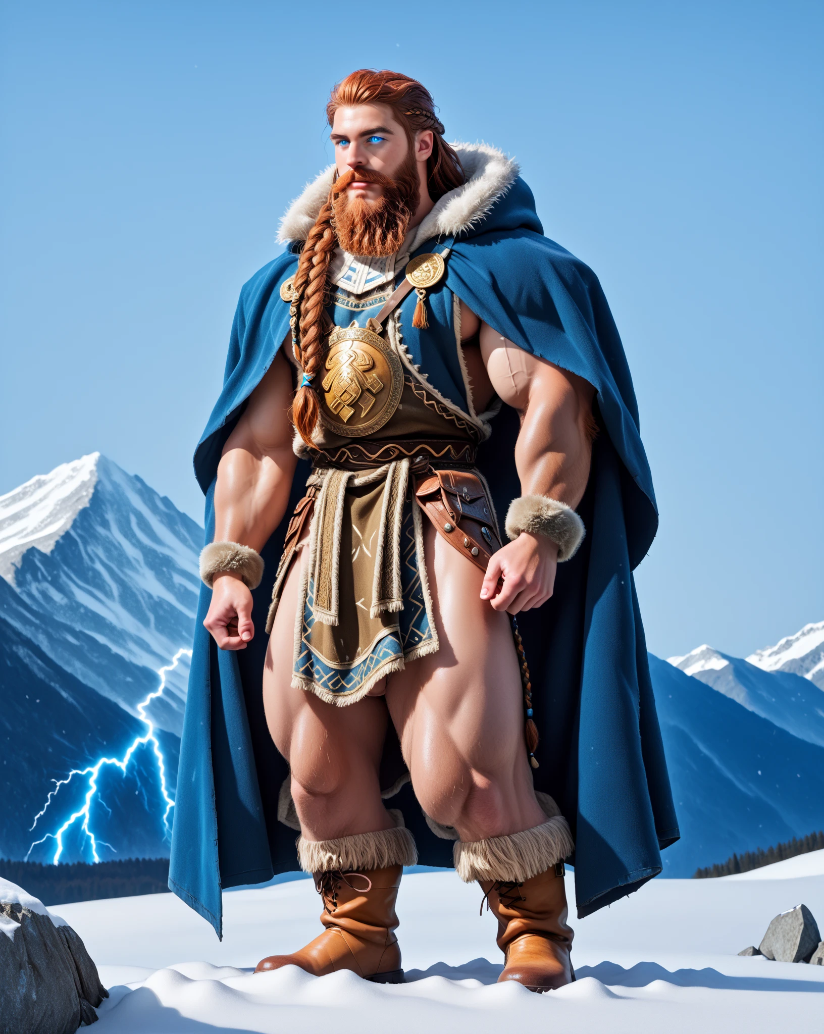 (((2heads))),a viking, 55 year old man,(big bulge:1.1),fat,beautiful face, thick, buzz cut, (very thick beard:1.3), tattoos,detailed blue eyes, sexy viking attire, unathletic,big butt, very wide shoulders, wet, drenched:1.3, massive big bulge in crotch, dripping gooey white slime on skin,oiled skin, wet skin, very pale,auburn hair s, black hair,brown hair,unathletic, outside on a viking ship, stormy weather, at dusk, serious,full body, realistic, detailed,oiled skin, glistening skin, gooey translucent white slime on face , gooey translucent white slime on chest, gooey translucent white slime on clothes, holding a weapon