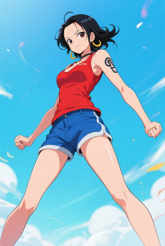 (full body shot, masterpiece, best_quality, ultra-detailed, immaculate:1.3),
BREAK
<lora:MakiZenin, yellow eyes, eyewear, blunt bangs, sidelocks, ponytail, green hair:0.55> MakiZenin, yellow eyes, eyewear, 1girl, solo, blunt bangs, sidelocks, ponytail, green hair, female focus, smug smile, looking at viewer, hair ornament, edgSDress, tank top, underboob, jean shorts, posing for photo, standing, legs spread,
<lora:edgSDress_retrained:1>
<lora:detail_slider_v4:1>
BREAK
street,