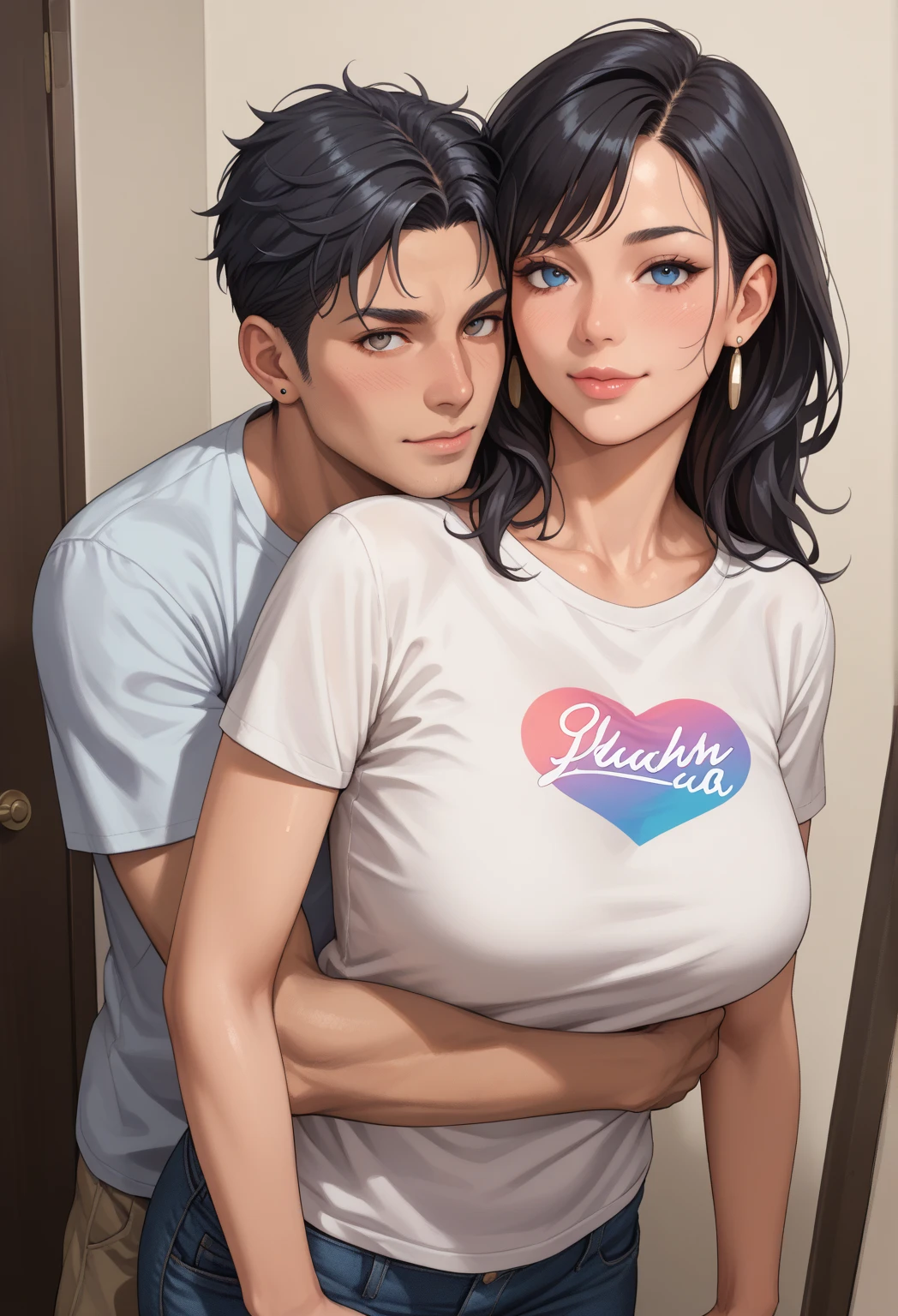 son ridding mom , son penetrating mom,ACMXF, high quality,4k,Busty Woman and teen boy. Couple. Aunt. Revealing casual outfit. Seductive smile, Living room tall fitness busty cheerleader 25 years old woman showing tits to boy at home being rided by boy, , mom motivating son before match, sport wearing, mom wearing micro miniskirt, big tits in air, mom hugging small son motivating him topless, cheerleader encouraging son with tits,wating to start,topless, showing tits, nipples, entangled, covered in milk, wet bodies, son with erection between legs, pennis erection,
