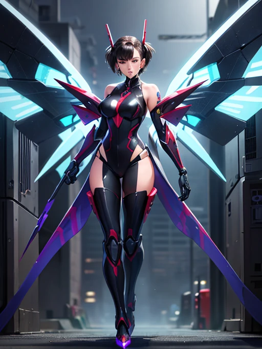 (full body:1.5),(1girl:1.3),(looking at viewer:1.4),(??????? correct:1.3),(Wearing Printed Fantasy black skinned warrior suit and pointed high heels ,and Very thick Printed Lolita Pantyhose :1.35), (Light particle effect:1.3),(In pink | amarelo | blue colors| green color |red colors | white colors| black in color| purpleish color| greys| Beige| Flesh color 1.4),(Glowing eyes:1.3),(Large amplitude action: 1.3),(Accurate and perfect face:1.4),(Clothing Gloss:1.25),(Skin reflection:1.25),hyper HD, Ray traching, reflective light,structurally correct, Award-Awarded, high detal, lightand shade contrast, Face lighting,cinmatic lighting, tmasterpiece, super detailing, high high quality, high detal, best qualityer, 16k,high contrast,