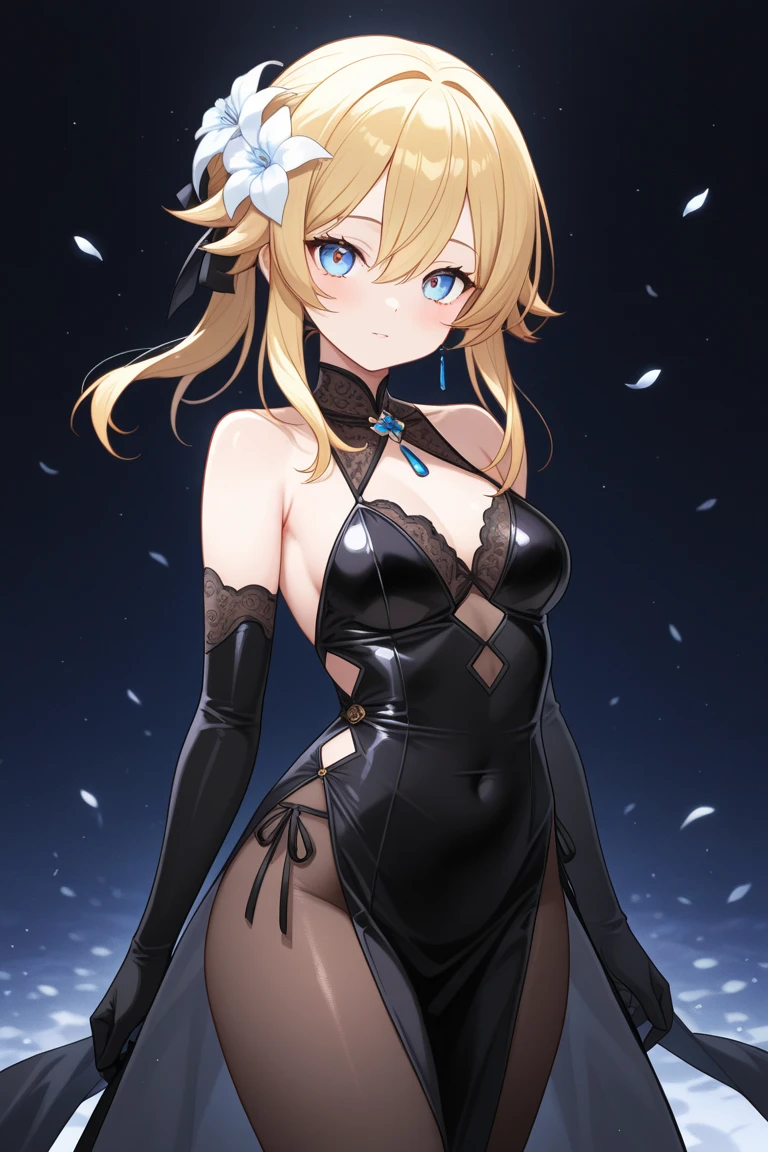 Feminine white fur loli vampire tsundere female ghost super clear masterpiece black lace panties low-cut outfit