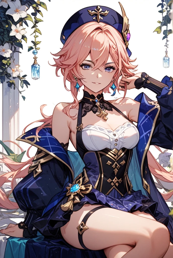 ((celebrate with champagne)), Her outfit is very sexy, (looking at viewer), break, sexy, ((solo)), (1 woman), ((25 years old)), ((highest quality)), ((masterpiece)), (familiar), skindentation, perfect face, 8k , (cowboy shot), break, short hair, ((pink hair1.5)), bob cut, black eye, beautiful princess, smile, metallic costume, medium breasts, perfect limbs, sexy,buried under a pile of presents, dynamic pose,