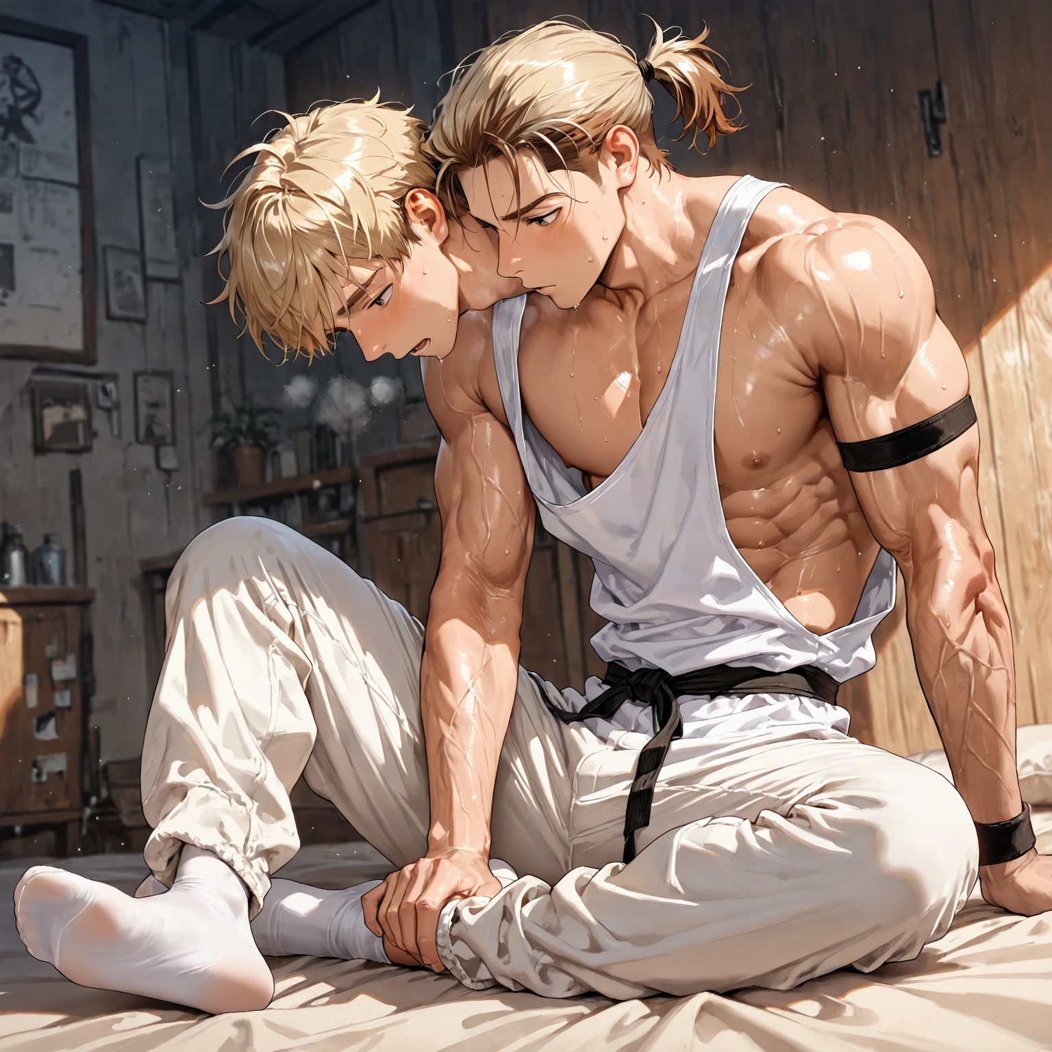 score_9, score_8_up, score_7_up, 1girl, 1boy, athletic body, highest pleasure, braid, magestic, library, grabbing, excellent, hard fucking on the table, vaginally penetrated, experience,