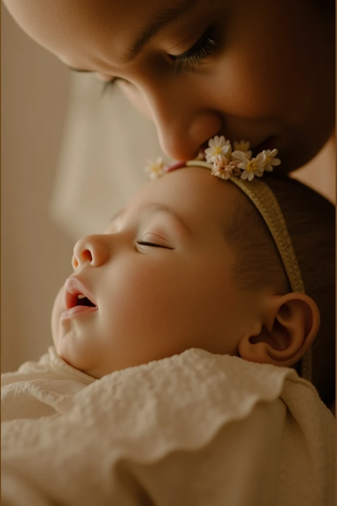 Best quality, Masterpiece,A high resolution,4K, 8K, Yes,Photo,Photographic works,tmasterpiece,Asian babies,eye closeds,go to bed,adolable,Surrounded by white gauze,Real Photographics,8K,closeup of face