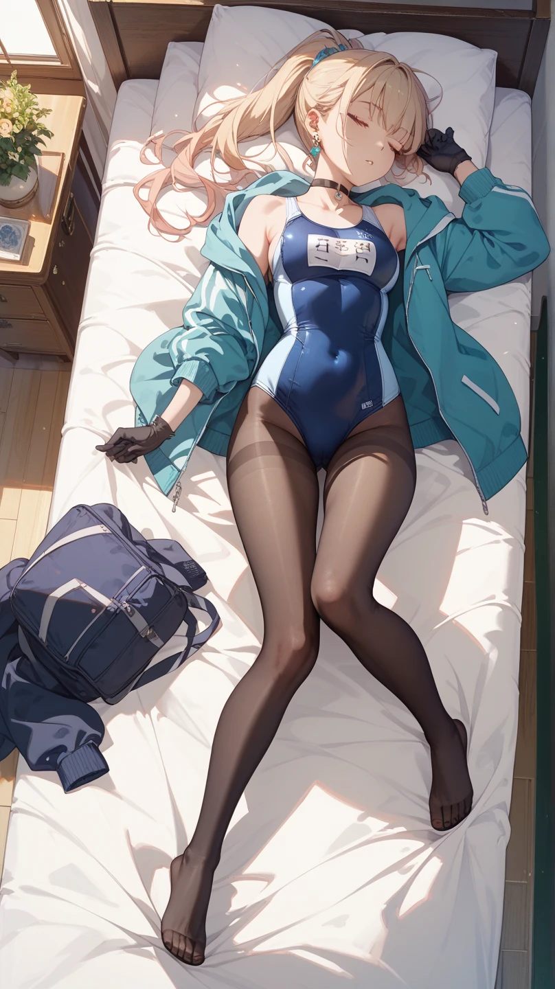 (masterpiece, best quality), 1girl, 22 years old, <lora:School Swimsuit and Kneehigh-v1:1> school swimsuit, black kneehighs, beautiful face, kneehighs,