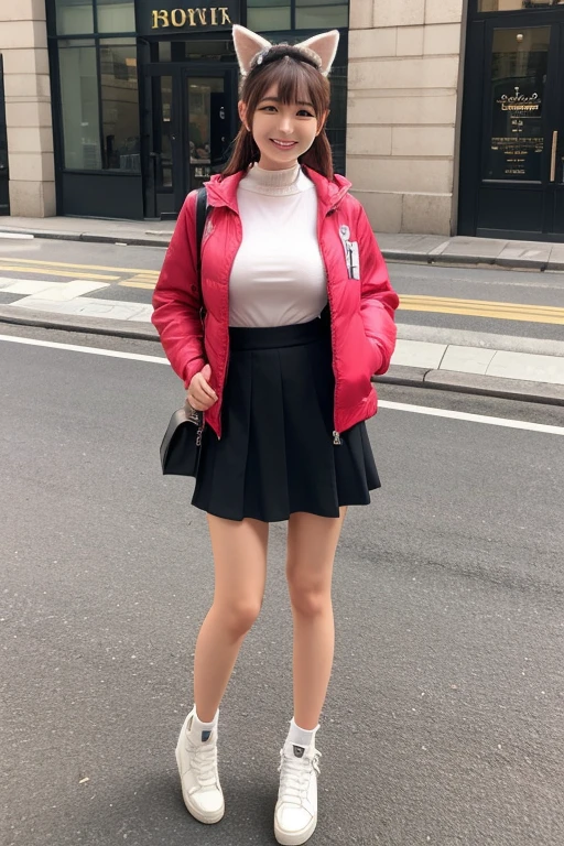 A girl dressed in fashionable clothes like those featured in fashion magazines for elementary and junior high school students