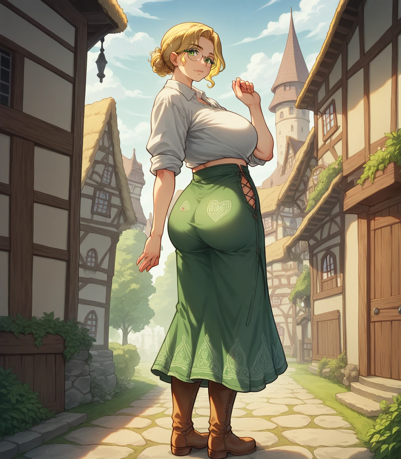 huge breast. excellent breast, masterpiece,ultra realistic,32k,extremely detailed CG unity 8k wallpaper, best quality, masterpiece,ultra realistic,32k,extremely detailed CG unity 8k wallpaper, best quality,(winter day ),lady ,necklace ,eardrop ( Orchid Pair a fitted turtleneck sweater with wide-leg pants and loafers. ) , Ash blonde hair pigtails