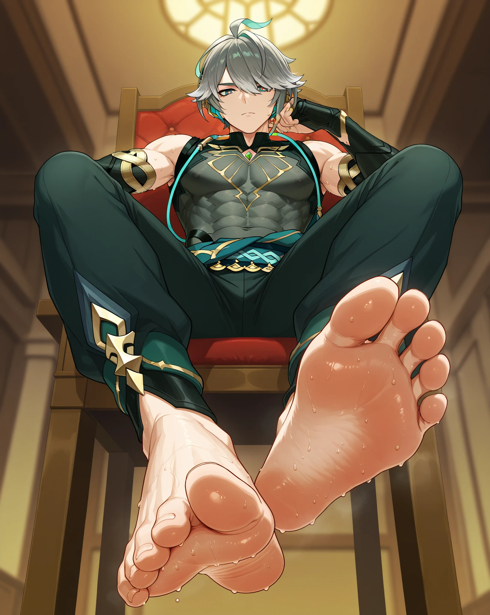 1 boy ,Libido boy,20yr old,Handsome,Raised sexy,k hd, tmasterpiece,8K,White thong,Nudity all over,white short socks,massive bulge,Only thongs were worn,A sexy pose,Trembling,full-body view