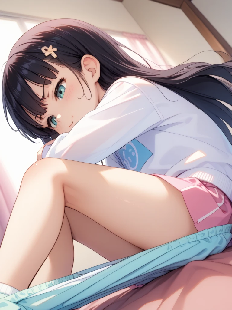 nffsw ,tre anatomically correct,4K,top-quality, Top resolution, One , ((((Small body)))), ((child)),Night, grass field, Armpit, (laying on back),(((( all over the body)))), (( on the face))), Long Black Hair, (((Pink tank top))),(see through), (Cloth), Wide Shot,One-person viewpoint, Dutch Angle, ((Breast Focus)),((((Tears)))),blush, Scared,((flat chest)), Erect nipple, be sweaty, (itting open legs), bend knee, Light blue panties,Cameltoe