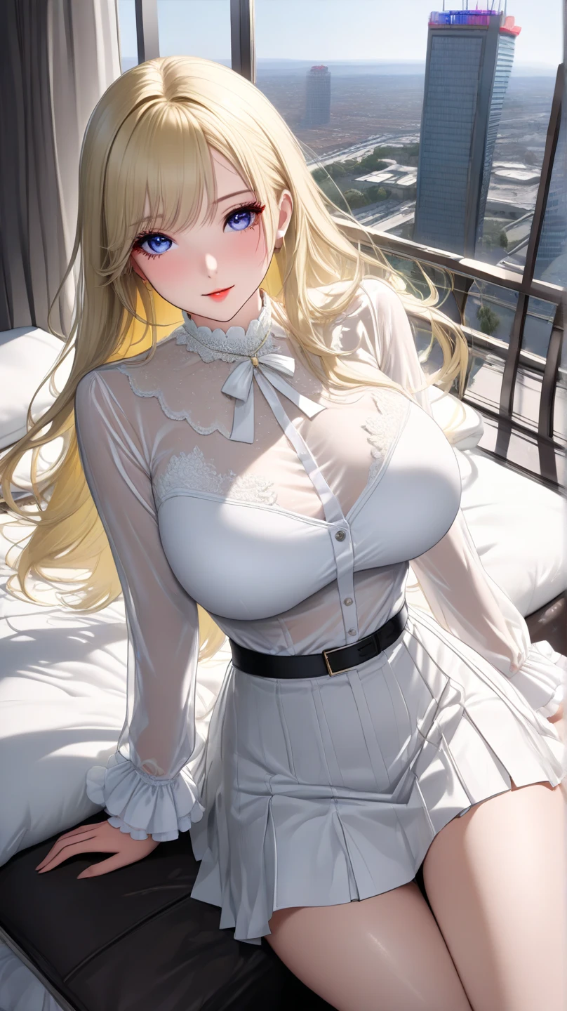(photorealistic:1.4), (masterpiece, sidelighting, finely detailed beautiful eyes: 1.2), masterpiece*portrait, realistic, 3d face, glowing eyes, shiny hair, lustrous skin, solo, embarassed, (midriff), black underwear, blonde hair,