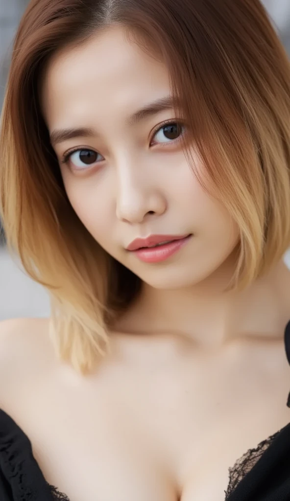 (nsfw: 1.5), (8k, RAW photo, best quality, masterpiece: 1.4), ultra high definition, (realistic, photorealistic: 1.48), 20 years old, ((open legs: 1.3)), ((cameltoe:1.3)),cute girl, (transparent white bikini micro: 1.48), famous Japanese actor, (red hair: 1.4), short hair, (hair on one eye: 1.3), blue eyes, head tilt, cowboy shot, sideways, looking at the viewer, expressionless, beautiful lake, Zeiss 150mm f/ 2.8 Hasselblad, whole body, foot, super wide angle