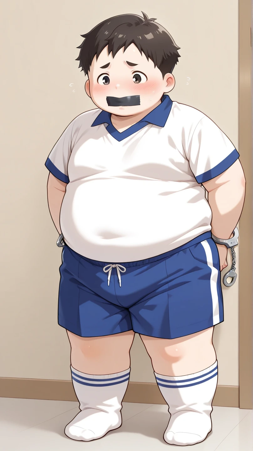 beautiful, ((chubby)), (very short hair),(tomboy), (breast) (pudgy face), (naughty) (high school students) , (plump), ((young)), (androgynous), (boyish), (handsome), (thick), (shota), ((overweight)), (by hinahara hajime), ((by daichi kouta)), (beefy), (sports), (cute), (little brat), (naughty brat), (へそ), (ぽっちゃりした体), (belly), (PE uniform)