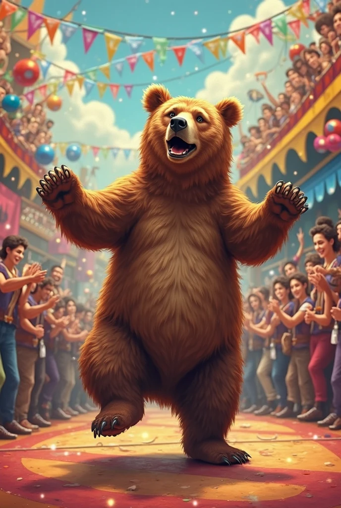 Gay bear community man very excited 