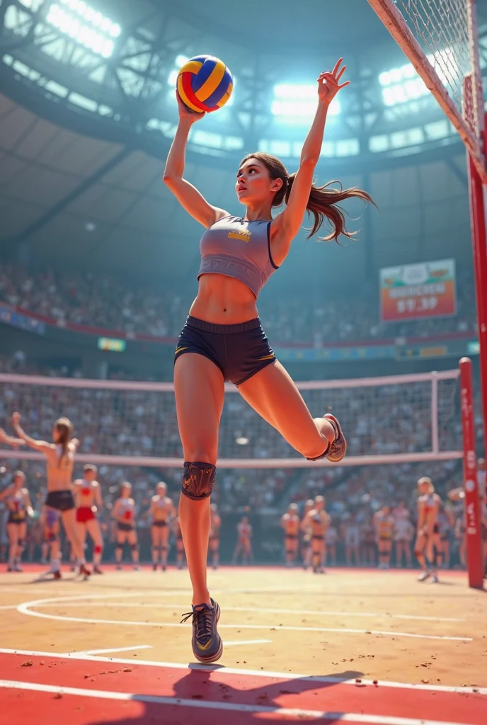 A hot volleyball player