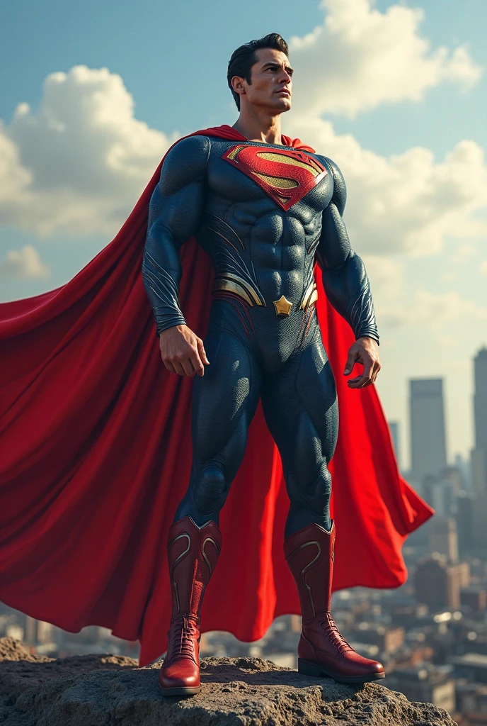 As the sun's rays bathe the city below, Superman hovers high above, his cape fluttering in the wind. His sharp gaze scans the landscape, ever vigilant for any signs of danger or distress. Suddenly, his superhuman hearing picks up the sound of a distant cry for help. In a blur of motion, he streaks across the sky, a symbol of hope and justice for all.