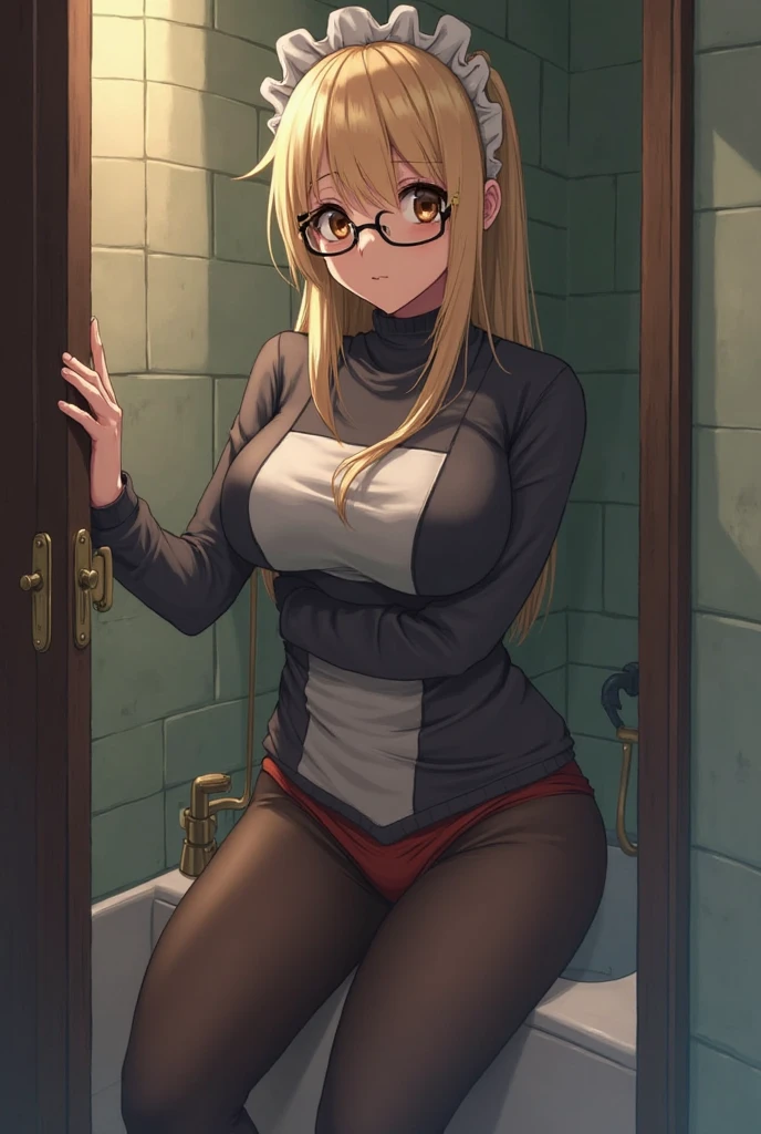 (masterpiece, best quality, detailed), 1girl, solo, looking at viewer, KemiiHS1, long hair, brown eyes, blonde hair, hat, peaked cap,
turtleneck sweater, earrings, midriff, groin, handbag, round eyewear, skirt, indoors, aquarium, fish, bubble, scenery, jellyfish, coral, <lora:skirt_lift_pov:0.9>, skirt lift pov, from below, lifted by self, closed mouth, wavy mouth, smile, blush, nose blush, embarrassed, sweatdrop, wide-eyed