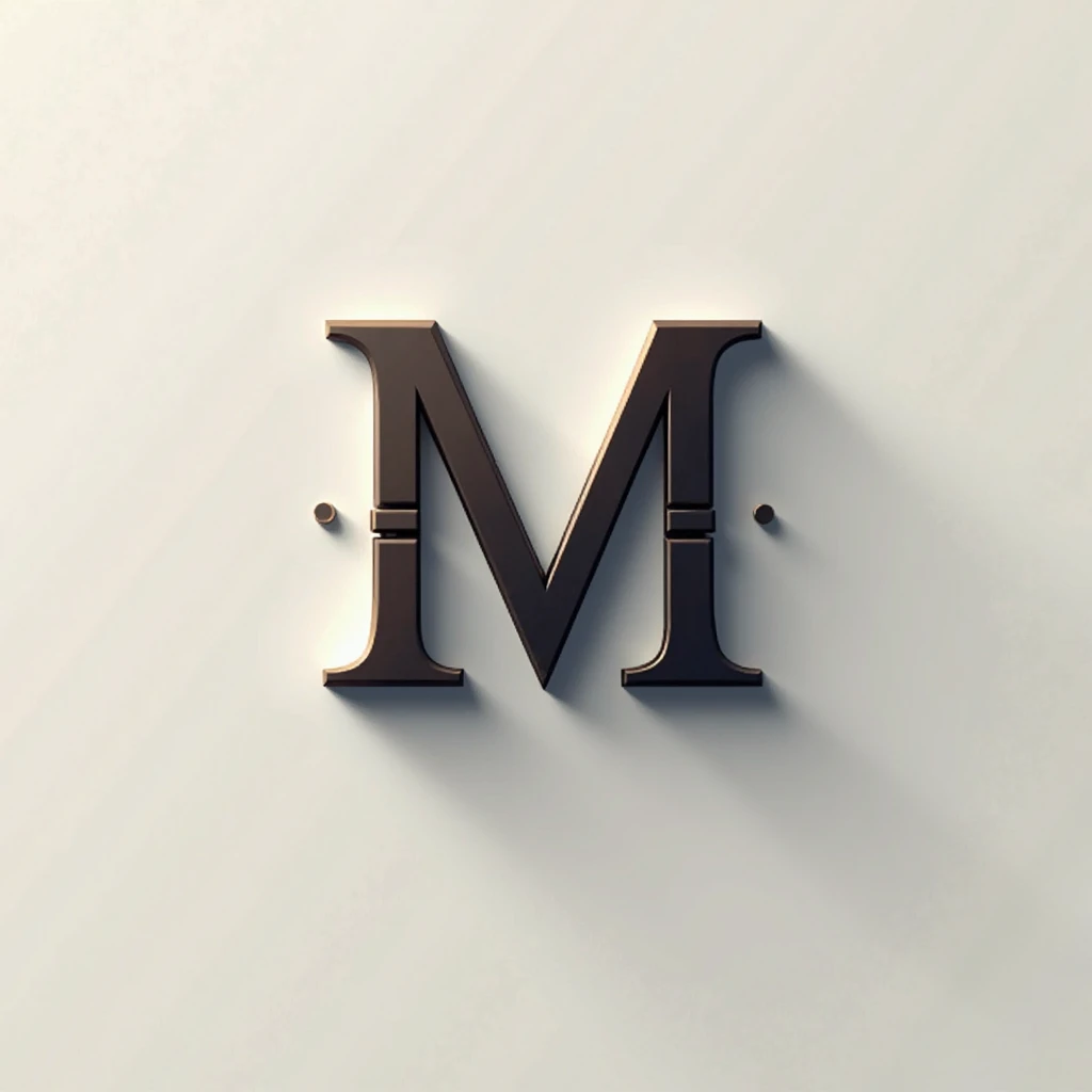 White letter M and C combined with black outline