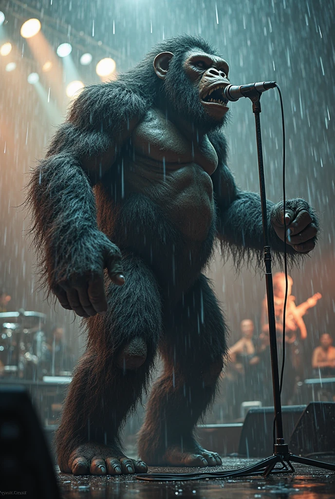 werewolf, singer, on stage live.