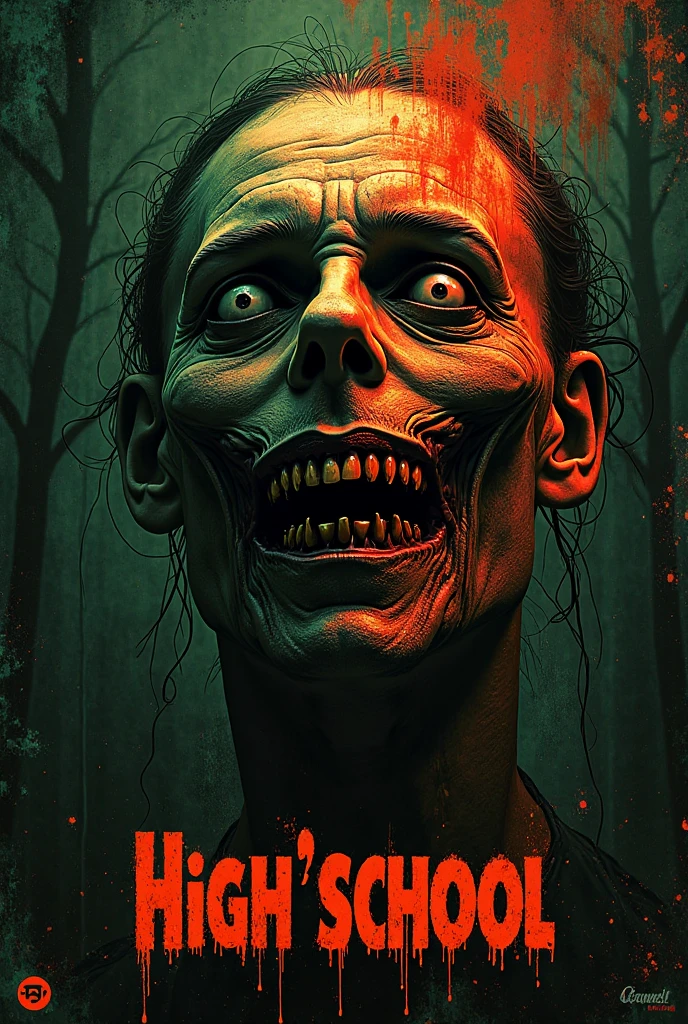Scarry zombie,decapitated scene
