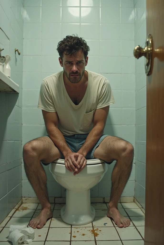 Toliet with a guy inside