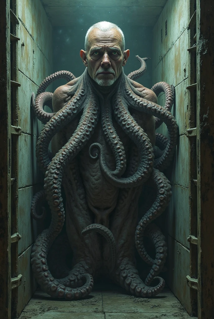 An illustration of Cthulhu in a humanoid form, influenced by H.P. Lovecraft, meticulously crafted using 3D rendering with ray tracing. It's available in both 4k and 8k resolutions, offering exceptional detail and realism, and presented in HDR as a PNG image to capture the eldritch essence of the cosmic entity
