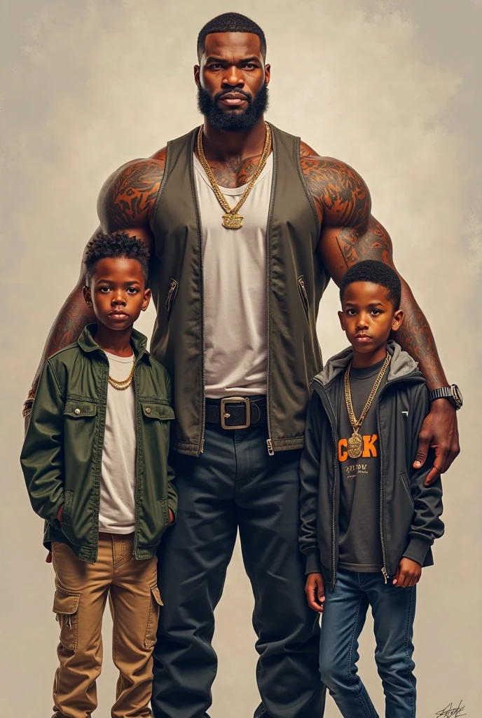 a man standing next to a boy in a boxing ring, fatherly, father figure image, control the game, kevin garnett, still from a music video, pictured from the shoulders up, screenshot from a movie, visualize, kidmo!!!, man is with black skin, emotional picture, focus, inspired by Paul Georges, teaching, daddy/fatherly