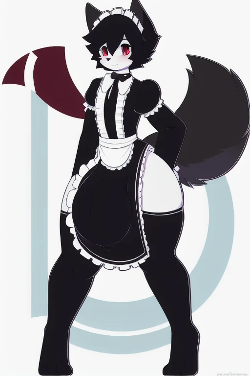 by zackary911, hioshiru, zackary911, puro, anthro, male, solo, maid, mommy, micro