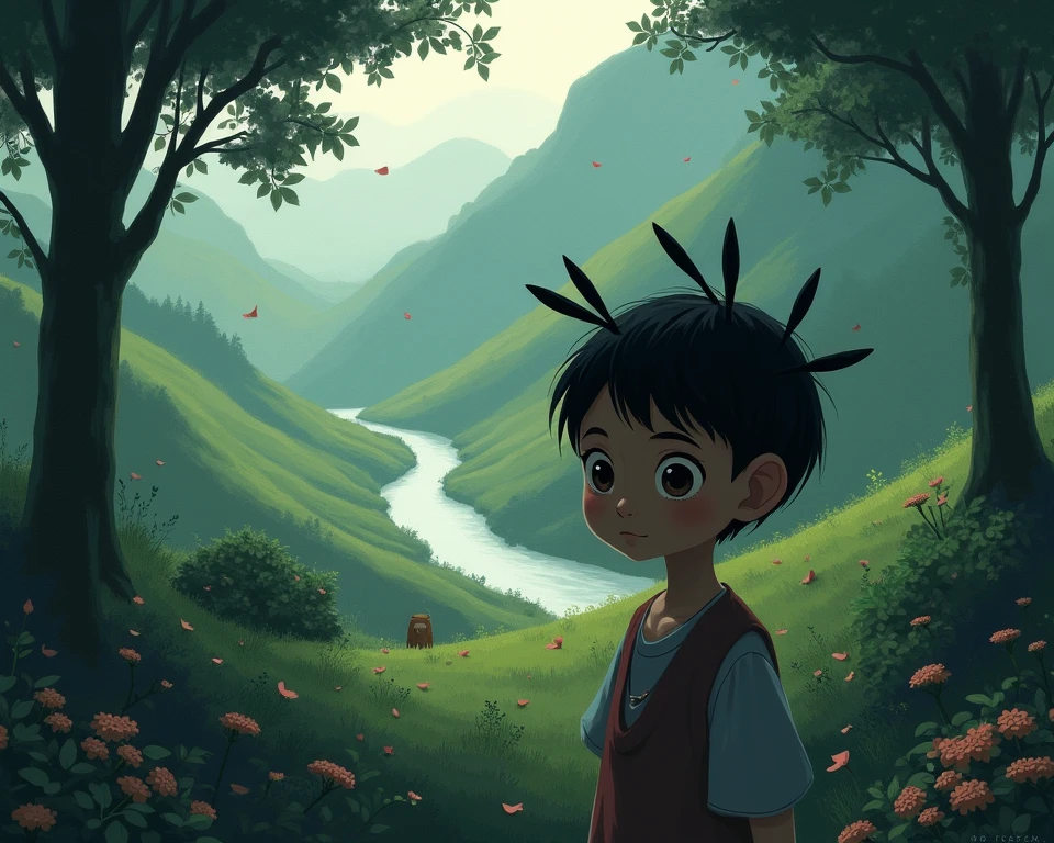A 5 year old in the flowers, little fox around the boy, atmospheric distance sense, full body picture, epic fantasy digital art style, epic fantasy art style HD, epic fantasy art style, detailed fantasy digital art, epic fantasy style art, epic beautiful character art, 4K fantasy art, 2. 5 D CGI anime fantasy artwork with boy wearing a flower on his head, photo of the most beautiful artwork in the world with a soft sheen, ((epic heroic fantasy, great location, majestic environment), full body 8k uniform rendering, action shot, skin pores, heavy shadows, detailed, detailed face, (vibrant, photo realistic, realistic, dramatic, dark, sharp focus, 8k), (Complex: 1.4), Decadence, (High Detail: 1.4), Digital Painting ArtStation, Concept Art, Smooth, Sharp Focus, Illustration, Artgerm Art, (Loish: 0.23), Wlop Ilya Kuvshinov, and Greg Rutkowski and Alphonse Mucha Gracias, (Global Illumination, Studio light, volumetric light), particle floating,