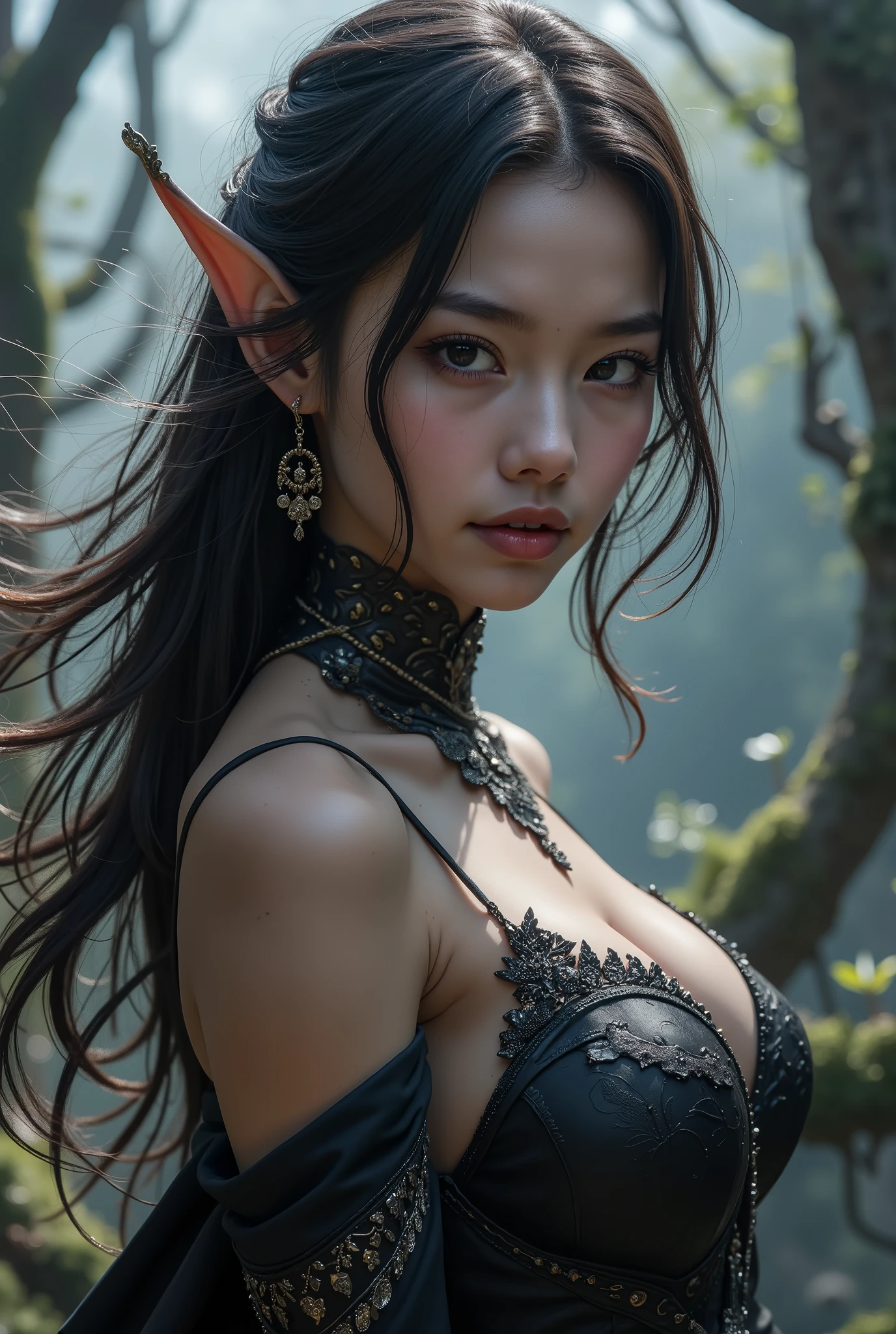 Evolution is the increase of complexity of complex systems., 1 Girl, Holy Sexy Dark Elf, Fearless smile