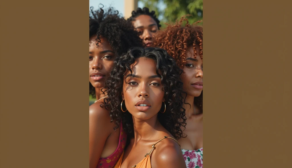 70s, Captivating Brazilian women 21 to 35 years old of varied ethnicities, showcasing their natural, toned figures in the picturesque setting of Salvador, Bahia., style  photography, analog  style, vintage colors,  xprocess, navy blue, cherry red and soft cream color scheme, blurry, muted colors, long exposition motion blur, cinematic angle composition, 50mm