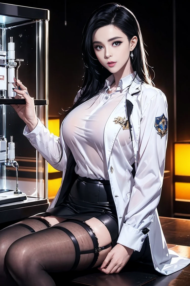 Cute Girl,(((1girll))),((girl with very cute and beautiful brunette hair)),

(?????????????:1.4),(((Black hair:1.35,Colored inner hair,Ear breathing,large hair,tomboy hairstyle))),((Green eyes,Perfect eyes,upward-eyed:1.3,Beautiful detailed eyes,fine detailed beautiful eyes:1,big highlight on eyes:1.2,slanted eye)),((Fat)),((Glossy glossy skin:1.5,bright skin: 1.5,dark tan skin,Shiny skin,Very shiny skin,glowing body,plastic glitter skin,exaggerated shiny skin,Bright Skin,Wet legs))),(spider lower abdomen,Narrow waist,Wide buttock,athletic body,inflated legs,delicate detailed fingers,Detailed body,Human hand,(Detailed face)),

Cute,sluttish,Seductive,??????,(((????))),

((((Glasses)))),(((wearing a white dress jacket,Black dress pants,))),(((gigantic cleavage ???????))),((Wet clothes,detailed costume,detailed  clothes)),

(Dynamic Pose:1.0),solofocus,embarrassed,(Centered,scale to fit the dimensions,thirds rule),

Cyberpunk city by the sea at night, There are bright neon lights and dark storm clouds and puddles,

High resolution, Sharp Focus, (ultra-detailliert, Extremely detailed), (realistic artwork:1.37), 8K Wallpaper,((Composite Wave Background Theme)),((Vibrant colors)),(Convoluted),masutepiece,(Best Quality),