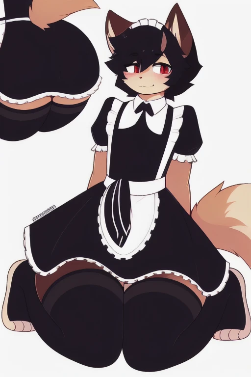 Anthro, Female, (half-closed eyes), (yellow eyes), (medium breasts, hips), (torn maid dress, torn Fishnet stockings, maid wristband, spiked collar) yellow eyes yellow eyes Black short hair trendy outfit Black short hair trendy outfitsterpiece), (best quality), (anthro furry:1.3, snout:1.2, anthro:1.3, furry:1.2, solo female:1.2), (extremely detailed:1.3), cat catcroptop, loonashorts, white skin