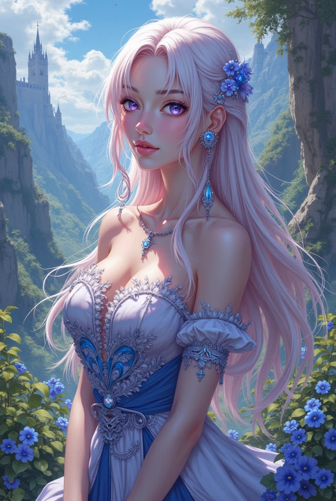 (((photographrealistic:1.5))),((top-quality、8K、16 K、​masterpiece:1.3)),high-level image quality、最high-level image quality、top-quality、hiquality、8 slender body、Beautiful feceボディーライン、Beautiful fece女性、Colossal tits、Sexy style、Insist cleavage、Boob emphasis、(1girl in:1.4)、Photorealsitic:1.4、Official art、ultra-detailliert、Beautiful and aesthetic、Beautiful fece、​masterpiece、Show off your cleavage、undergarment、Huge chest chest)、sexy undergarment、garterbelts、Enamel Bondage Costume、(full body1:4）、Beautiful fece女性は, (Medium length hair), Detailed huge breasts, Full body, Lovely smile, (Warm colors), moist, moist, Reflectors, (masutepiece) (photos realistic)(Best Quality) (Detailed) , (8K) (Wallpaper) (Cinematic lighting) (Studio Lighting) (Convoluted) Fashion, Flower arch so magical and dreamy, opulent, ethereal fairy tale, Rich pastel color palette, Ethereal dreamy theme, dreamy and detailed, The setting of a fairy tale:, (((building with many flowers)))、anime fantasy artwork, anime fantasy illustration, Beautiful feceアートワークのイラスト, Beautiful feceアニメアートwork, elaborate digital art, Convolutedな華やかなアニメCGIスタイル, anime art nouveau cosmic display, Beautiful feceアニメアート, Beautiful feceデジタル芸術作品, Beautiful feceファンタジーアニメ, Detailed anime artwork, Detailed Digital Anime Art, dreamy psychedelic anime、Sexy lingerie、