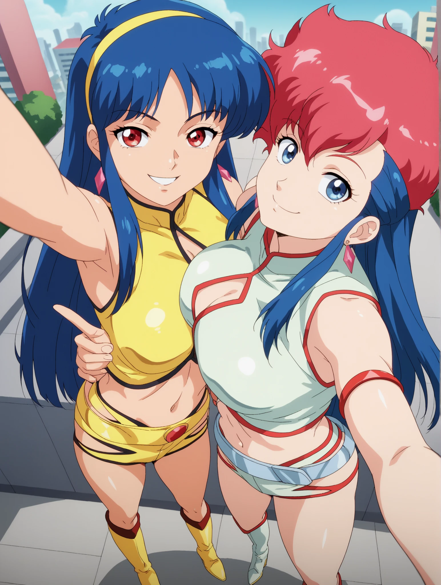 score_9, score_8_up, score_7_up, score_6_up, score_5_up, score_4_up, (source_anime), 2girls, neon genesis evangellion, ((asuka langley soryu, small breasts, {sucking breasts})), (( rei ayanami, small breasts, big ass, puffy nipples)), yuri, Technological place, breast sucking, far, full body, in public