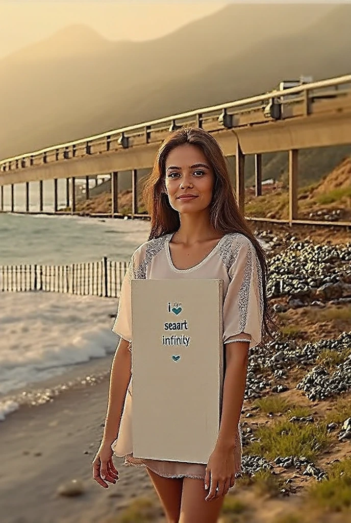 Make a movie poster on the topic planet vs plastic with a movie name and a tagline , in the movie there should be girl wearing casual clothes with a bag and a little cute acqutic animal in her hands and she is on her way to save that animal from plastic pollution.
