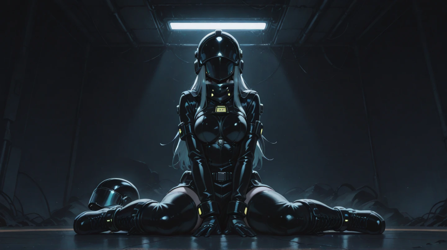 ((gothic vampire sitting in gothic cockpit)), (((retro anime))), ((from below)), (120 fov), ((gothic ((control panels)))), ((mature)), ((vampiric)), (iridescent skimpy bodysuit), lace accessories, ((pilot seat)), ((((lying back)) pose)), ((elegant)), (((serious tone))), futuristic, top spacecraft control panel, ((dark background)), intricate control panel details, 1990s (style), [blushing], sweat, masterpiece, (claustrophobic), sparkles, limited colors, best quality, thick thighs