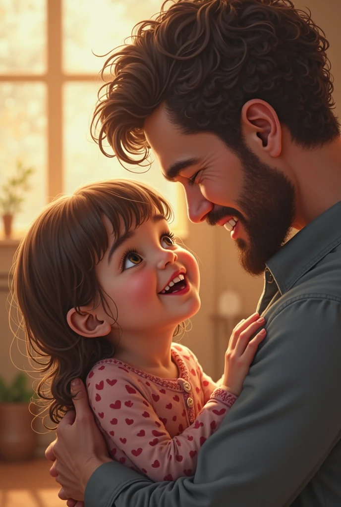 Father with his daughter