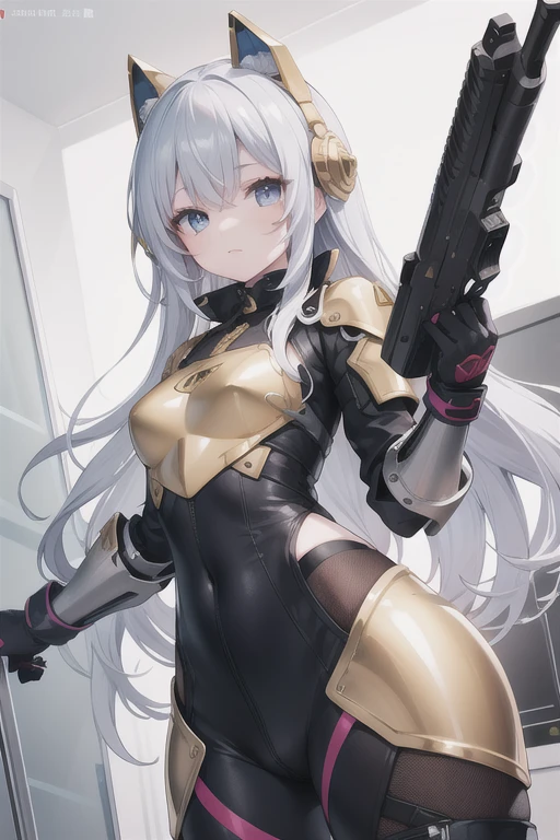 a woman in a futuristic suit with a sword,full-size photograph,Long legs, Slightly chubby,navel,Transparent skin,Perfect body shape,art feminine, Macro distance,mechanized valkyrie girl, ferra white mecha, girl in mecha cyber armor, female mecha, extremely detailed artgerm, echo from overwatch, Clear facial features,gorgeous female paladin,Advanced Rendering,depth of field